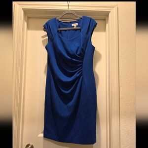 Calvin Klein Royal Blue Draped Mini Dress